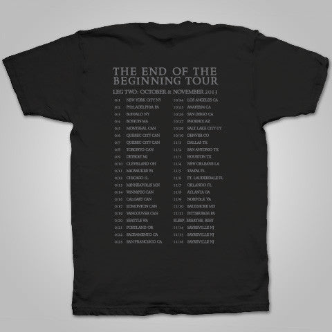 Streetlight Manifesto "Final Leg-End of The Beginning Tour" T-Shirt *Size Small Only*