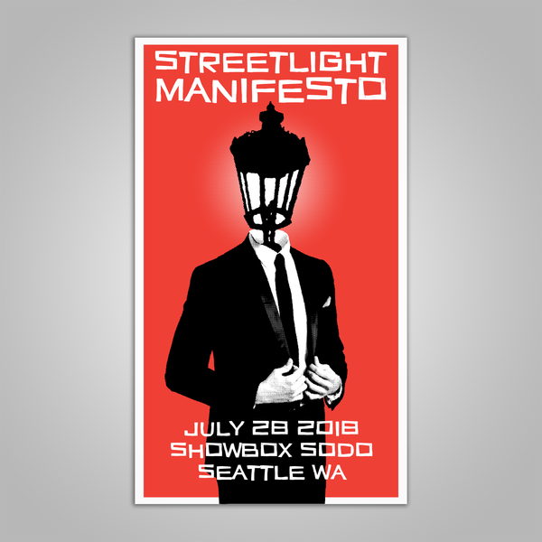Streetlight Manifesto "Everything Goes Numb Tour SEATTLE" Screen Print Poster (2018)