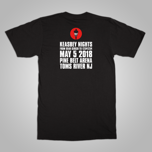 Streetlight Manifesto "Keasbey Nights Anniversary Tour TOMS RIVER" T-Shirt (Black) *Size S & M Only*