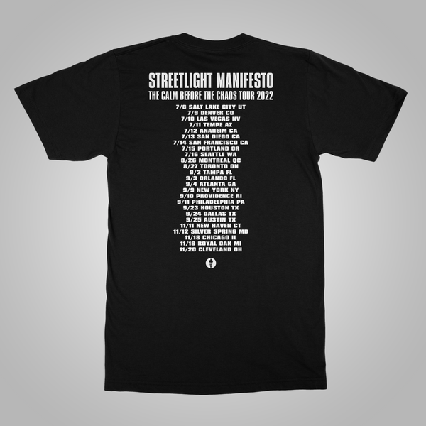 Streetlight Manifesto "The Calm Before the Chaos Tour" T-Shirt (Black)