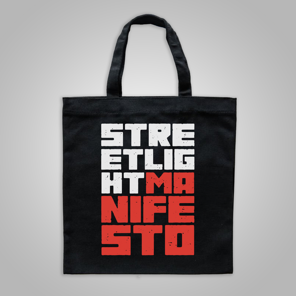 Streetlight Manifesto "Stacked Logo" Tote Bag (Black) *Limited Quantities Available*