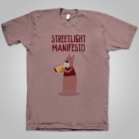 Streetlight Manifesto "Trumpet Bear" T-Shirt (Light Brown) (Size Small & XL Only)