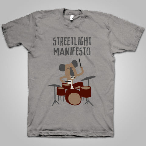 Streetlight Manifesto "Drum Koala" T-Shirt (Ice Grey) *Size S Only*