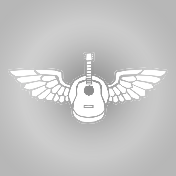 B.O.T.A.R. "Guitar Logo" Sticker (White)