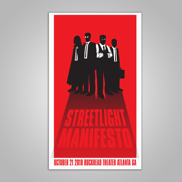 Streetlight Manifesto "Everything Goes Numb Tour ATLANTA" Screen Print Poster (2018)