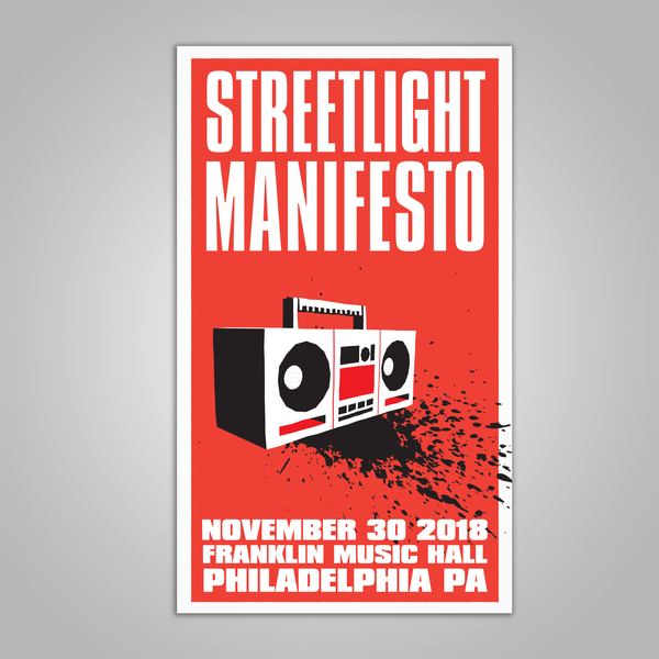 Streetlight Manifesto "Everything Goes Numb Tour PHILADELPHIA" Screen Print Poster (2018)