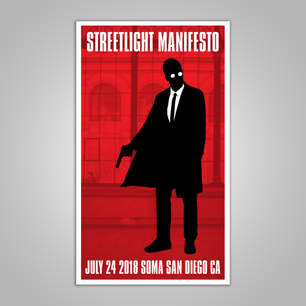 Streetlight Manifesto "Everything Goes Numb Tour SAN DIEGO" Screen Print Poster (2018)
