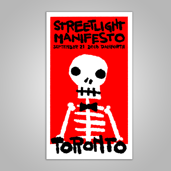 Streetlight Manifesto "Everything Goes Numb Tour TORONTO" Screen Print Poster (2018)