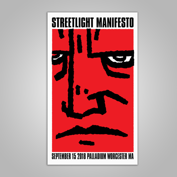 Streetlight Manifesto "Everything Goes Numb Tour WORCESTER" Screen Print Poster (2018)