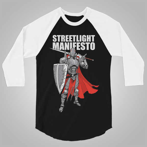 Streetlight Manifesto "Knight Baseball" T-Shirt (Black & White) **Size M Only**