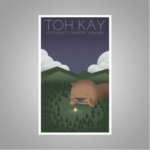 Toh Kay "Pentimento Campfire Tour 2014" Poster