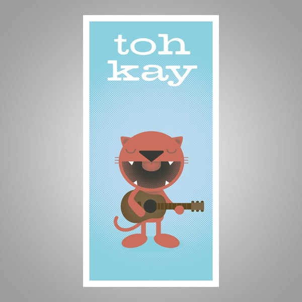 Toh Kay "Guitar Cat" Screen print Poster