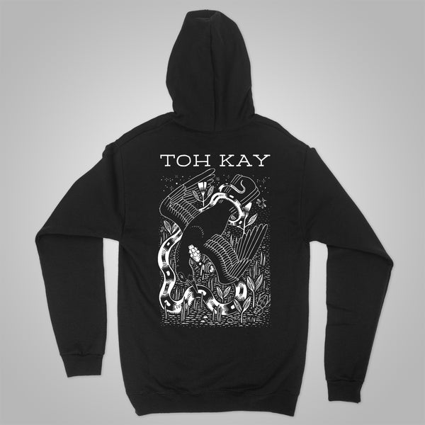 Toh Kay "Crow and Snake" Zip Hoodie (Black) (Size Large and 3X Only)